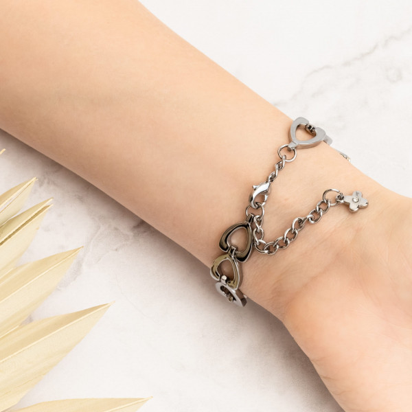 Фото - Ремінець для фітнес-браслету XOKO Metal Premium Band for Xiaomi Mi Band 5/6 Heart Silver (XK-MTL5-HRT-SLV)