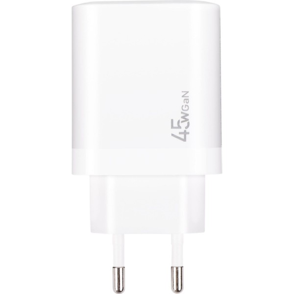 Фото - Сетевое зарядное устройство XOKO QC-450 GaN 45 Вт USB-C +USB-A White (XK-QC-450)