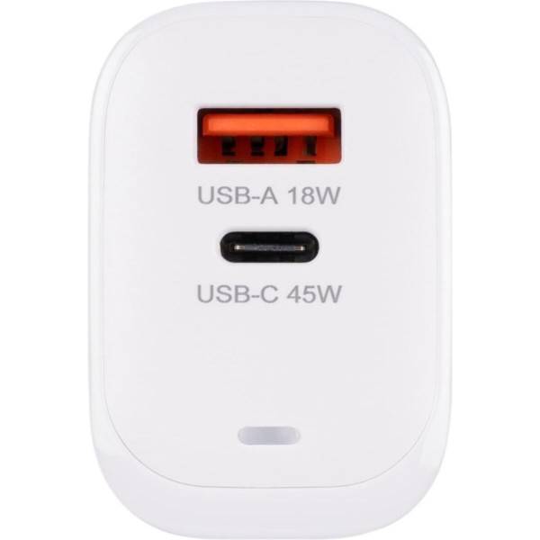 Фото - Сетевое зарядное устройство XOKO QC-450 GaN 45 Вт USB-C +USB-A White (XK-QC-450)