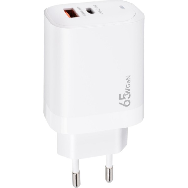 Фото - Сетевое зарядное устройство XOKO QC-620 GaN 65 Вт USB-C +USB-A White (XK-QC-620)