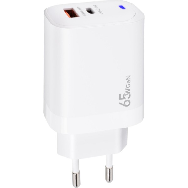 Фото - Сетевое зарядное устройство XOKO QC-620 GaN 65 Вт USB-C +USB-A White (XK-QC-620)