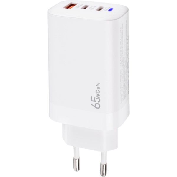 Фото - Сетевое зарядное устройство XOKO QC-630 GaN 65 Вт 2×USB-C +USB-A White (XK-QC-630)