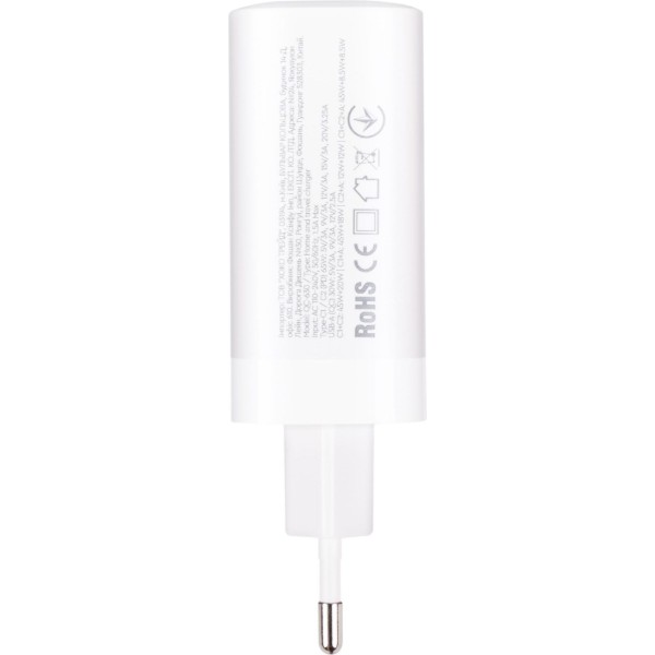 Фото - Сетевое зарядное устройство XOKO QC-630 GaN 65 Вт 2×USB-C +USB-A White (XK-QC-630)