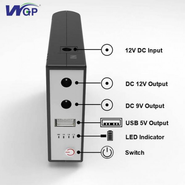 Фото - Уцінка - Джерело безперебійного живлення XOKO WGP 8800mAh 5-12V Black (XK-WGP-8800)
