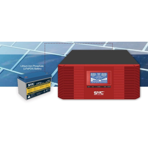 Фото - Джерело безперебійного живлення SVC XL-1200+12.8V 150Ah з акумуляторною батареєю