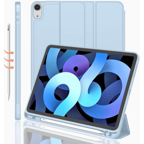 Фото - Чехол для планшета BeCover Tri Fold Soft TPU BeCover с креплением Apple Pencil for Apple iPad Air 11" M4 2026 Light Blue (715232)