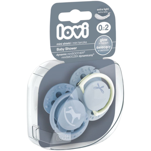 Фото - Динамічна пустушка Lovi 0-2 м-ців 2 шт. Baby Shower Boy (22/900boy)