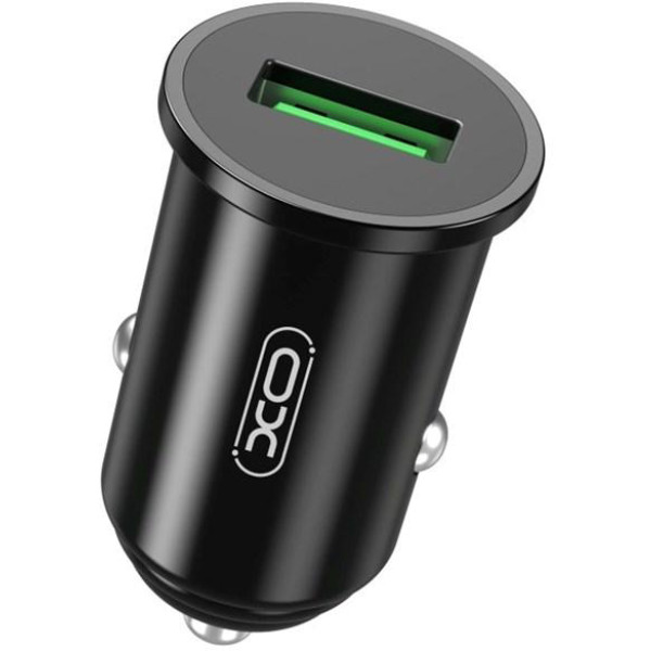 Фото - Автомобільний зарядний пристрій XO QC 3.0 CC35 18W/1USB Black (XO-CC35-BK)