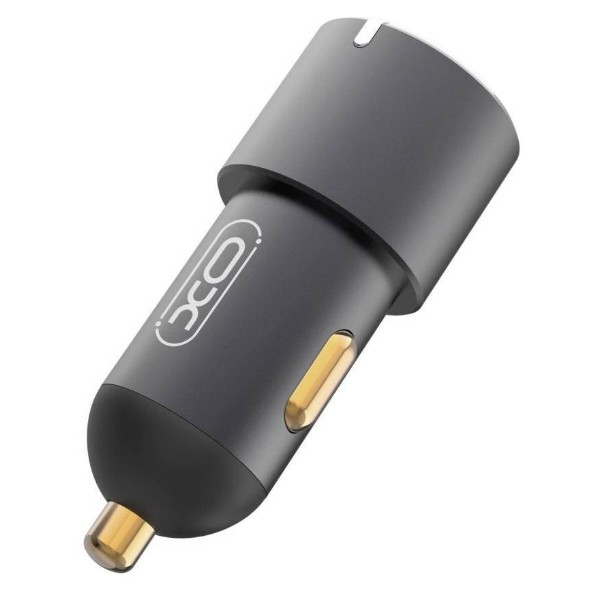 Фото - Автомобільний зарядний пристрій XO CC45 1 USB QC 3.0 + 2 Type-C PD (60W) Black (XO-CC45-BK)