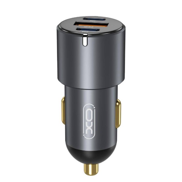 Фото - Автомобільний зарядний пристрій XO CC45 1 USB QC 3.0 + 2 Type-C PD (60W) Black (XO-CC45-BK)