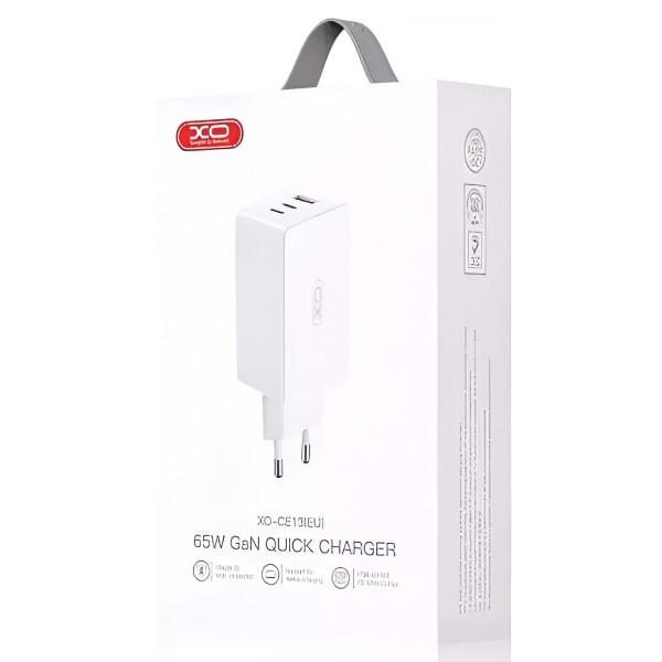 Фото - Мережевий зарядний пристрій XO CE13 65W GaN fast charging (XO-CE13)