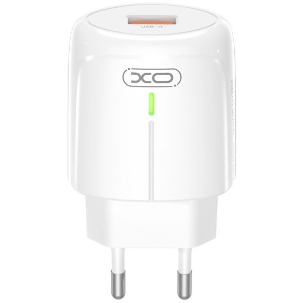 Фото - Мережевий зарядний пристрій XO L112 QC18W Charger with LED, white (XO-L112)