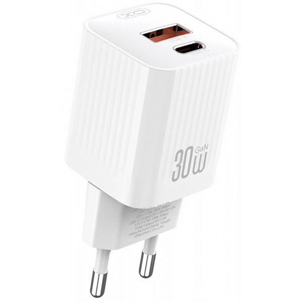 Фото - Сетевое зарядное устройство XO L149 PD30W 1USB-A+1USB-C Charger white (XO-L149) Фото - Сетевое зарядное устройство XO L149 PD30W 1USB-A+1USB-C Charger white (XO-L149)