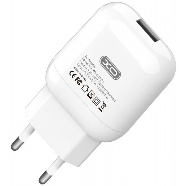 Фото - Сетевое зарядное устройство XO L37 charger white (XO-L37) Фото - Сетевое зарядное устройство XO L37 charger white (XO-L37)