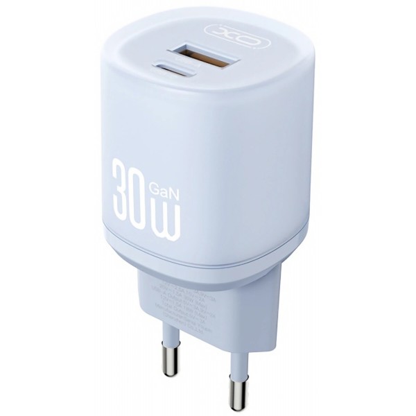 Фото - Сетевое зарядное устройство XO L151 30W 1USB-A+1USB-C blue (XO-L151-Blue) Фото - Сетевое зарядное устройство XO L151 30W 1USB-A+1USB-C blue (XO-L151-Blue)