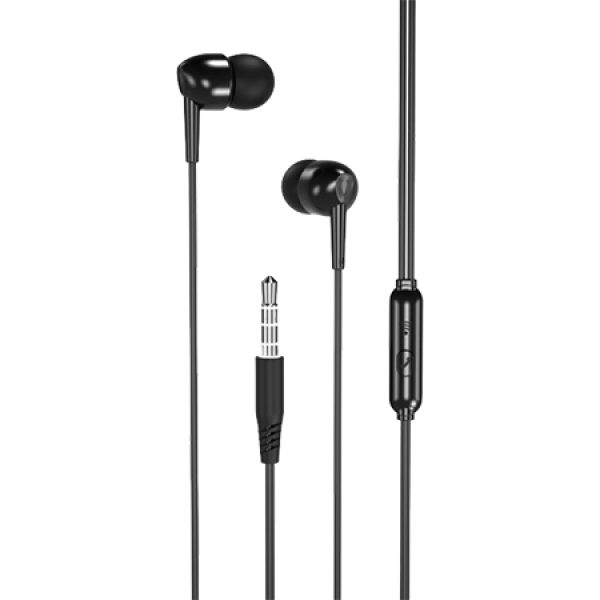 Фото - Навушники вкладиші дротові XO Black 1,2m (XO-EP37BK)