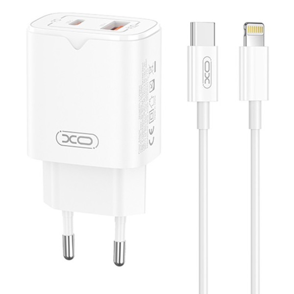 Фото - Мережевий зарядний пристрій XO L130 PD30W/QC18W (XO-L130+L) Фото - Мережевий зарядний пристрій XO L130 PD30W/QC18W (XO-L130+L)
