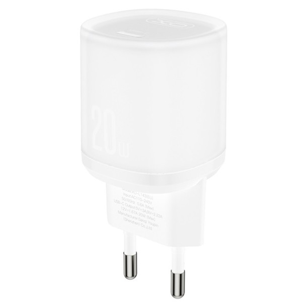 Фото - Мережевий зарядний пристрій XO L143 PD20W Single USB-C Charger, white (XO-L143-White) Фото - Мережевий зарядний пристрій XO L143 PD20W Single USB-C Charger, white (XO-L143-White)