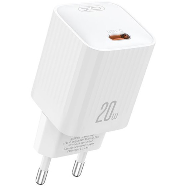 Фото - Мережевий зарядний пристрій XO L146 PD20W Single USB-C Charger, white (XO-L146-White)