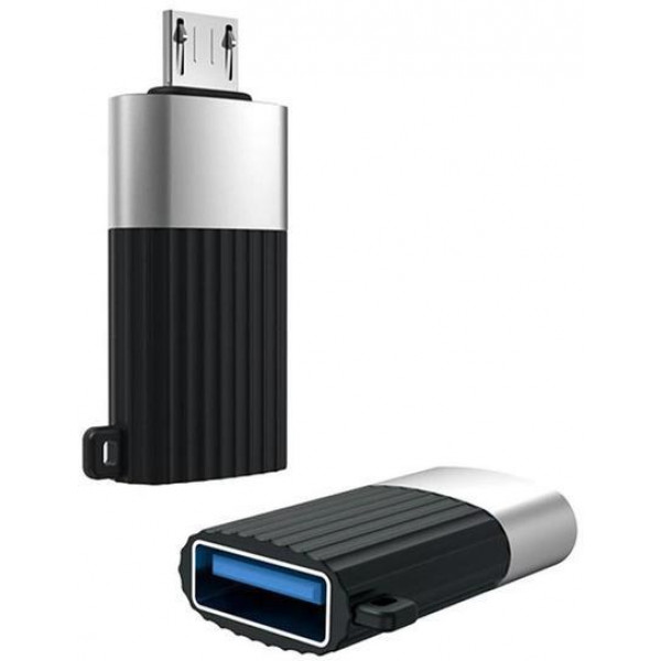 Фото - Переходник XO USB 2.0 to microUSB Black (XO-NB149G-BK)