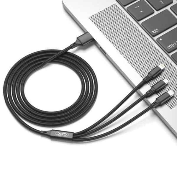 Фото - Кабель XO NB173 3in1 USB -Lightning+MicroUSB+Type-C (XO-NB173-3in1)
