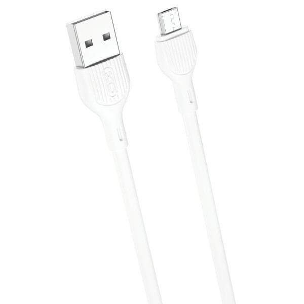 Фото - Кабель XO NB200 cable USB-A to micro 1m, white (XO-NB200M-White)