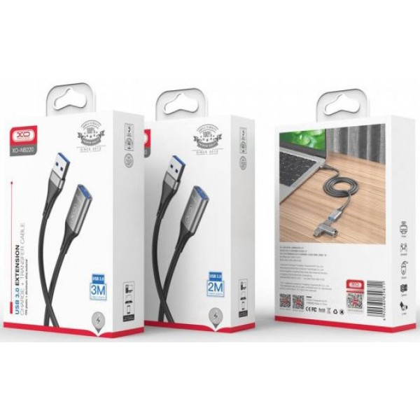 Фото - Кабель USB Type-A - USB Type-A XO USB A - USB A 3.0 3m (NB220)