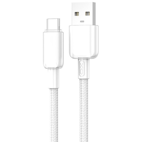 Фото - Кабель XO NB249 5A PVC Shiny Colorful Type-c Data Cable 1m, white (XO-NB249B-White)