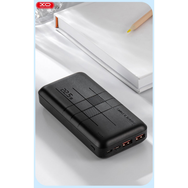 Фото - Батарея мобильная XO 30000 mAh PD20W+QC22.5W Black (PR189)