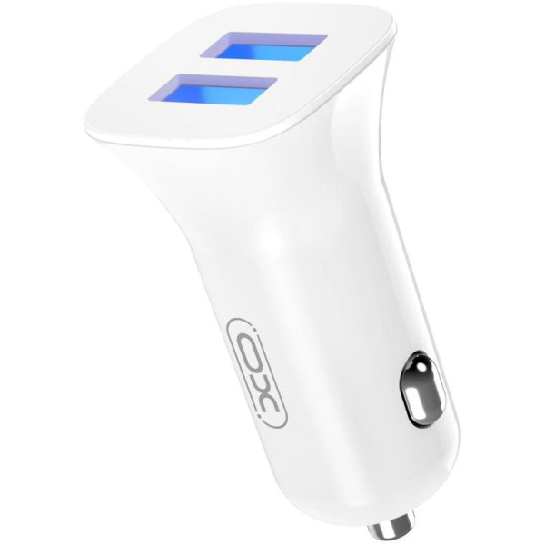 Фото - Автомобільний зарядний пристрій XO CC31 2.4A/2 USB White (XO-СC31-WH)