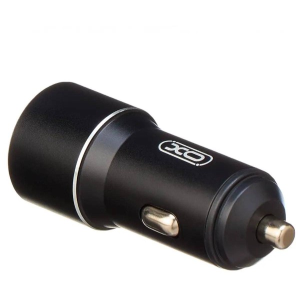 Фото - Автомобильное зарядное устройство XO TZ09 2.4A/2 USB + кабель lightning Black (XO-TZ09L-BK)