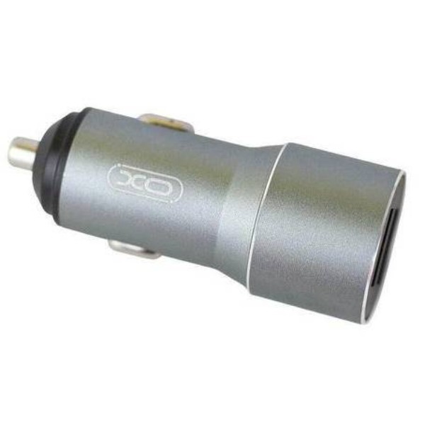 Фото - Автомобильное зарядное устройство XO TZ09 2.4A/2 USB + кабель microUSB Grey (XO-TZ09M-GR)