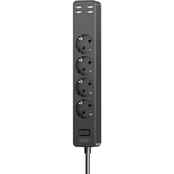 Фото - Сетевой фильтр XO WL-10 EU 1,8 м 4AC+4USB Black (XO-WL-10-BK)