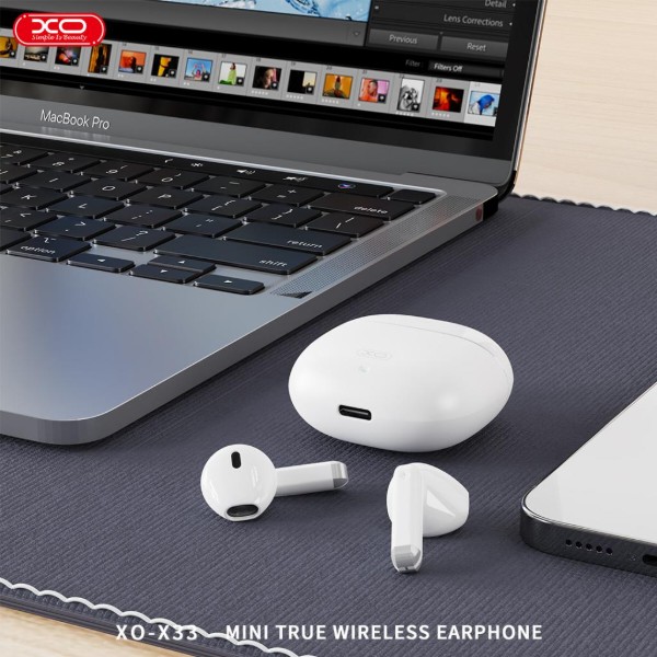Фото - Навушники вкладиші бездротові TWS XO X33 Yu Jing Bluetooth V5.3 (XO-X33-WH)