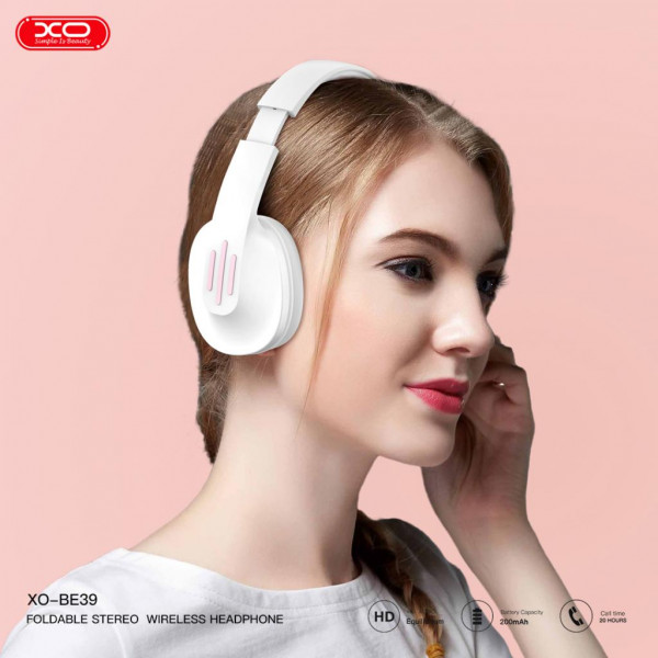 Фото - Навушники накладні бездротові XO BE39 White (XO-BE39WH)