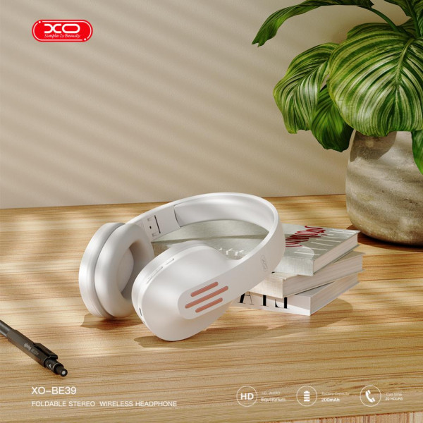 Фото - Навушники накладні бездротові XO BE39 White (XO-BE39WH)