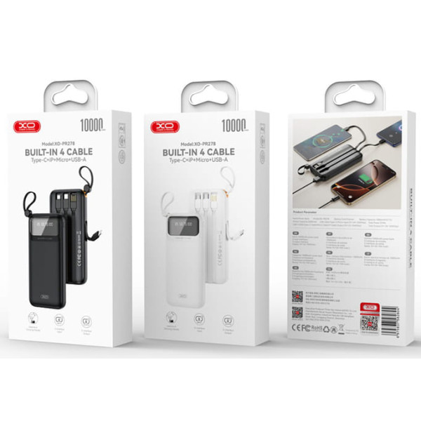 Фото - Батарея мобільна XO PR278 10000mAh 10W Black