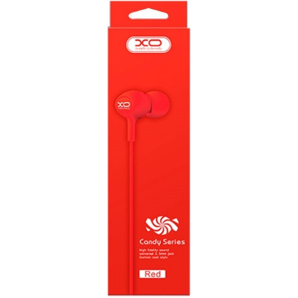 Фото - Навушники вкладиші дротові XO S6 with mic Red