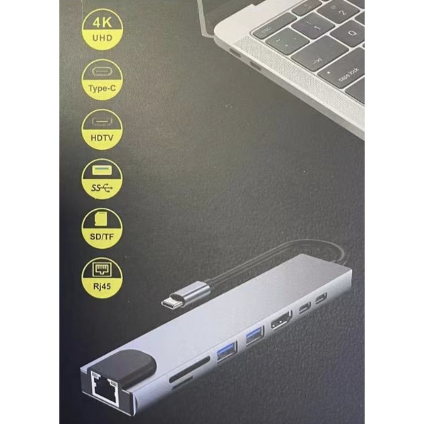 Фото - Хаб USB XOKO AC-550 8 в 1 (XK-AC550-SL)