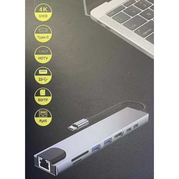 Фото - Хаб USB XOKO AC-550 8 в 1 (XK-AC550-SL)