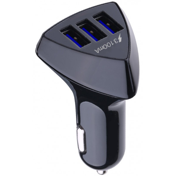 Фото - Автомобільний зарядний пристрій XOKO 3 USB 4.2A CC-300 Black (CC-300-BK)
