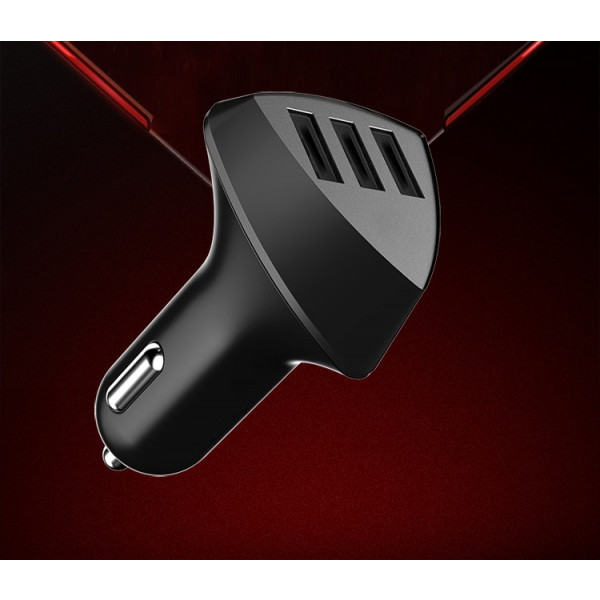 Фото - Автомобільний зарядний пристрій XOKO 3 USB 4.2A CC-300 Black (CC-300-BK)