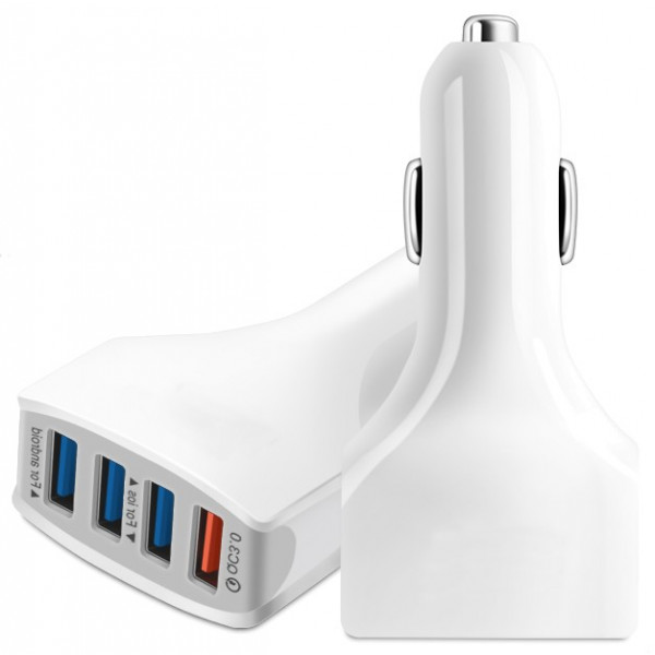 Фото - Автомобільний зарядний пристрій XOKO CQC-400 4 USB Qualcom 3.0 7A White (CQC-400-WH)