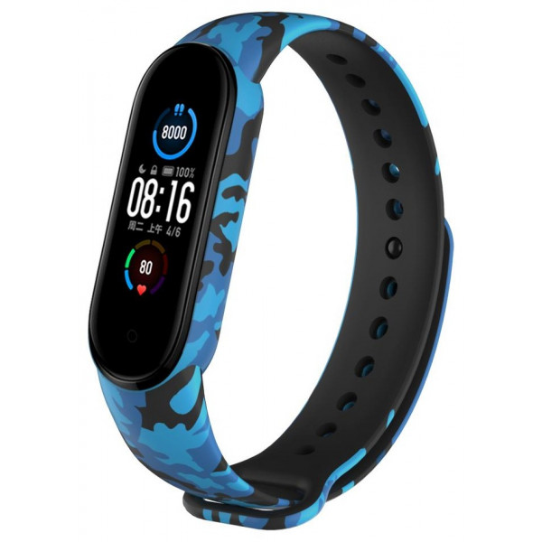 Фото - Ремінець для фітнес-браслету XOKO Xiaomi Mi Smart Band 5 Khaki Blue (XK-SL5-KBL)