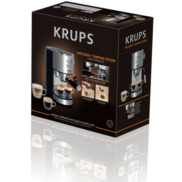 Фото - Кофеварка рожковая Krups XP499EE0 Virtuoso+