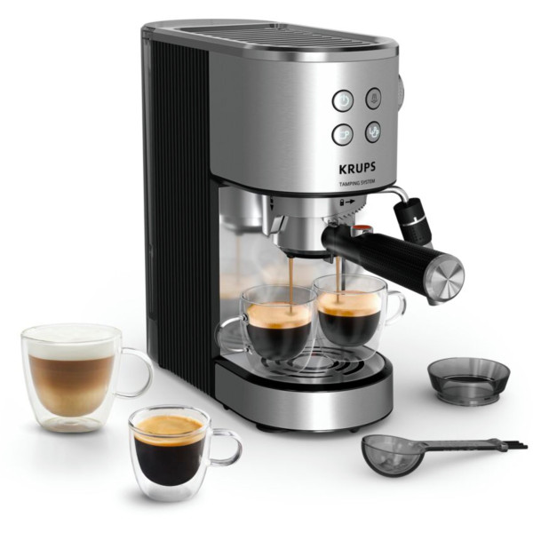 Фото - Кофеварка рожковая Krups XP499EE0 Virtuoso+