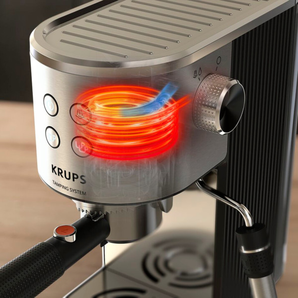 Фото - Кофеварка рожковая Krups XP499EE0 Virtuoso+