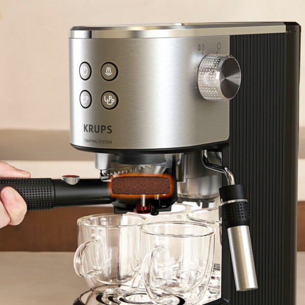Фото - Кофеварка рожковая Krups XP499EE0 Virtuoso+