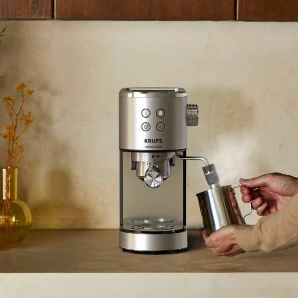 Фото - Кофеварка рожковая Krups XP499EE0 Virtuoso+