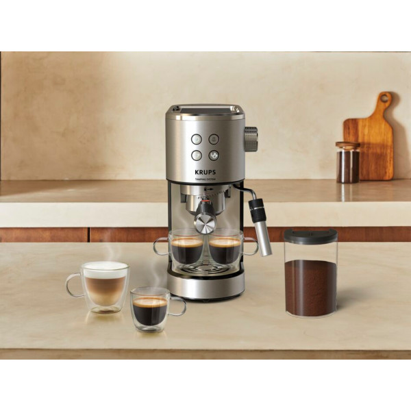 Фото - Кофеварка рожковая Krups XP499EE0 Virtuoso+